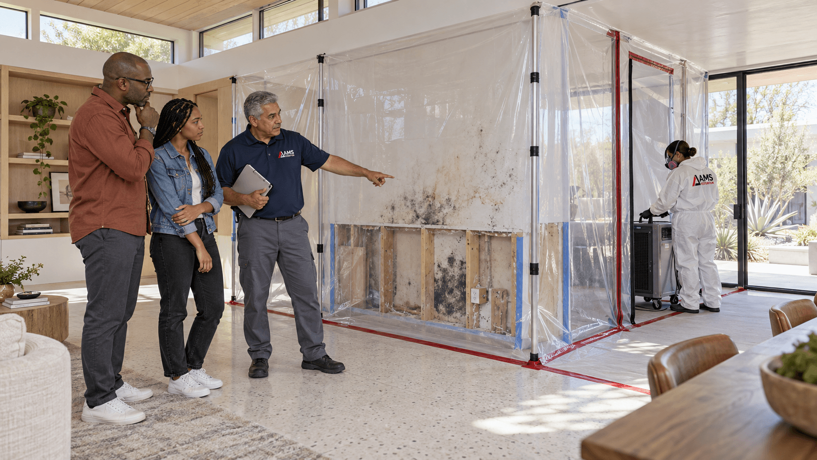 Mold removal and remediation professional